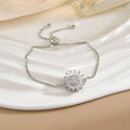 Simple Rotatable Flower Color-preserving Pure Copper Gold-plated Bracelet - Norellé