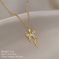 Titanium Steel Butterfly Drop Pendant Necklace Personality - Norellé
