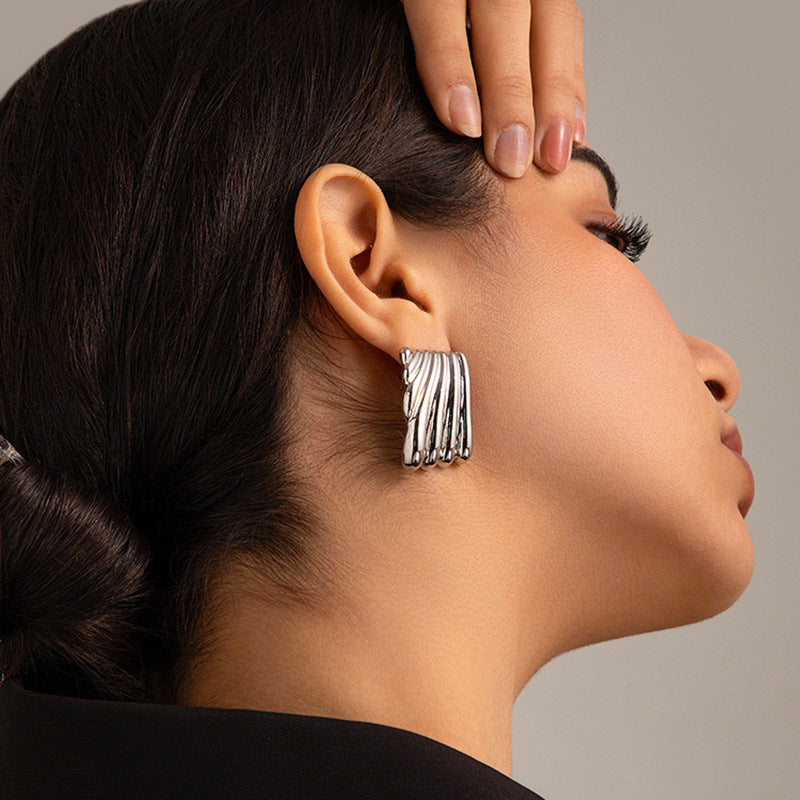 Women's European And American Geometric Pattern Earrings - Norellé