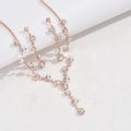 Fashion Crystal Necklace Ear Stud Bracelet Jewelry Accessories - Norellé