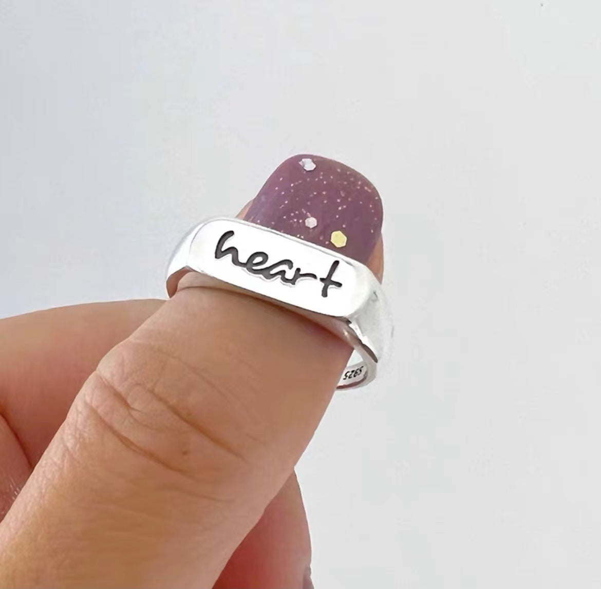 Letter Line Double-layer Ring Female Retro Fashion Elegance - Norellé