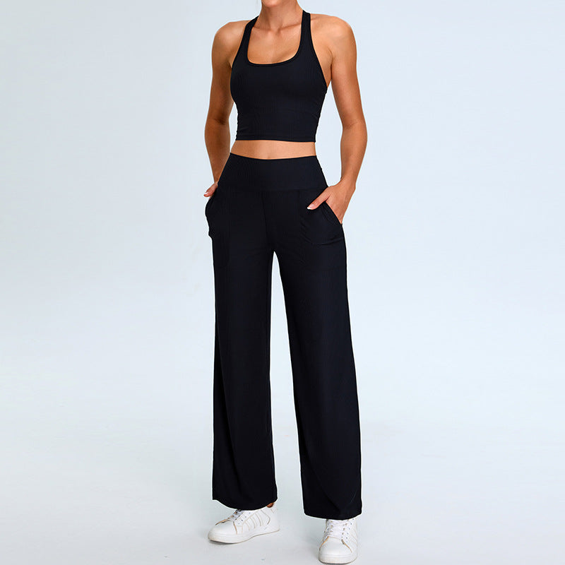 H-shaped Yoga Thread Leisure Sports Straight Yoga Workout Clothes Suit - Norellé