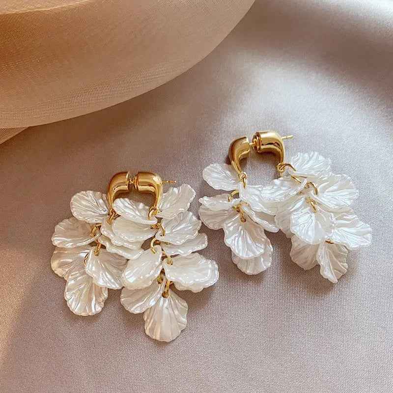 C- Ring Shell Tassel Delicate Earrings Women - Norellé