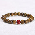 Green Sandalwood Cinnabar Lotus Bracelet Wooden Prayer Beads Bracelet Ornament - Norellé