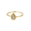 Ins Style Ring Oval Half Stone Open Ring - Norellé