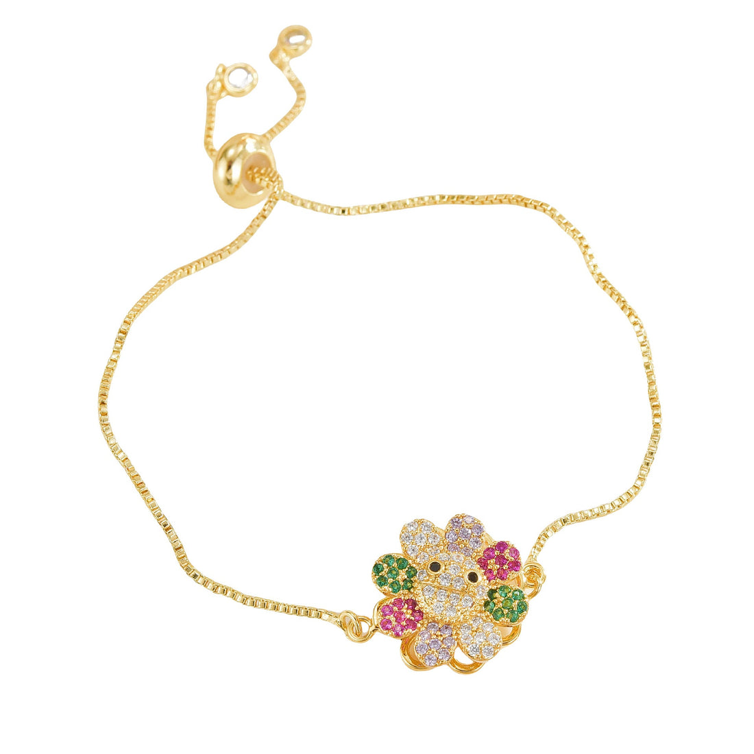 Simple Rotatable Flower Color-preserving Pure Copper Gold-plated Bracelet - Norellé