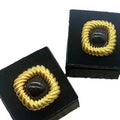 Retro Square Stud Earrings Mid-ancient Simple - Norellé