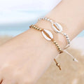 Personalized Creative Alloy Shell Hawaiian Style Casual Bracelet Shell Woven Bracelet - Norellé