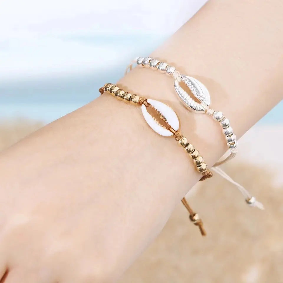 Personalized Creative Alloy Shell Hawaiian Style Casual Bracelet Shell Woven Bracelet - Norellé
