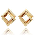Metal Simplicity Rhombus Earrings Face Slimming - Norellé