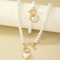 Love Pearl OT Buckle Necklace, Bracelet Set - Norellé