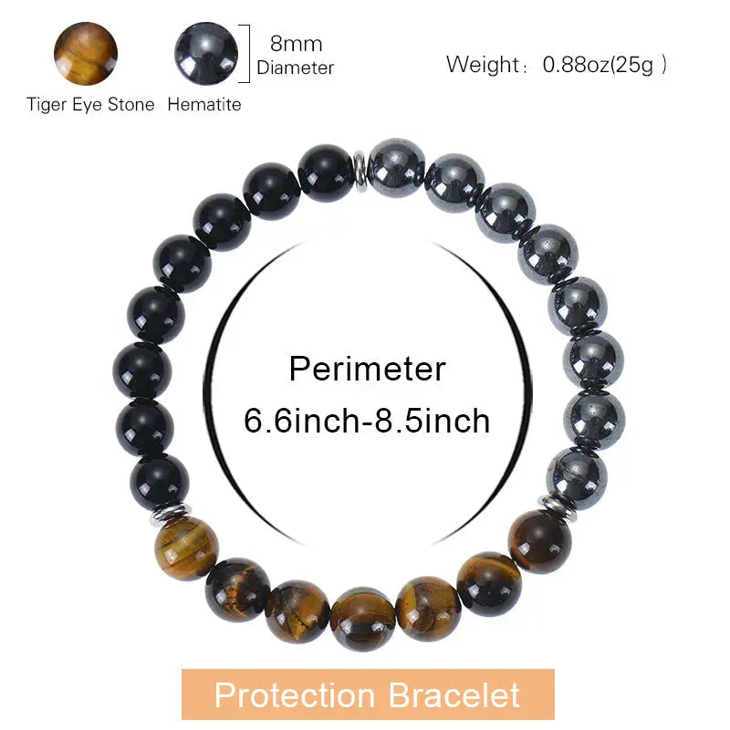Simple And Versatile Natural Tigereye Magnet Bracelet - Norellé