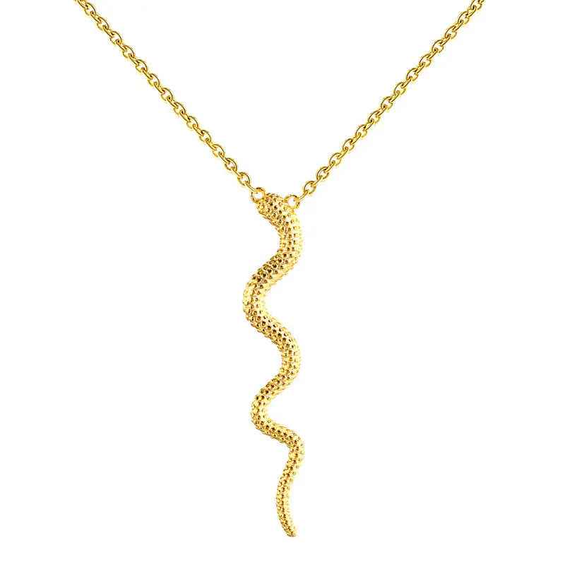 Simulated Snakes Tassel Earrings  Advanced Design Gold Snake Circle Necklace - Norellé