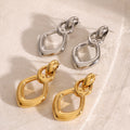Stainless Steel Hollow Stud Earrings Advanced Geometry - Norellé