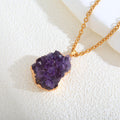 Fashion Irregular With Personality Amethyst Necklace Pendant - Norellé