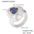 Personalized Design Multilateral Cut Colorful Crystals Ring - Norellé