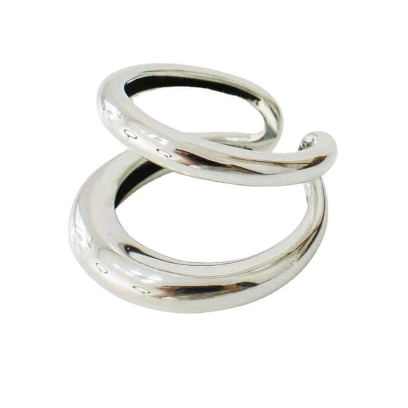 Letter Line Double-layer Ring Female Retro Fashion Elegance - Norellé