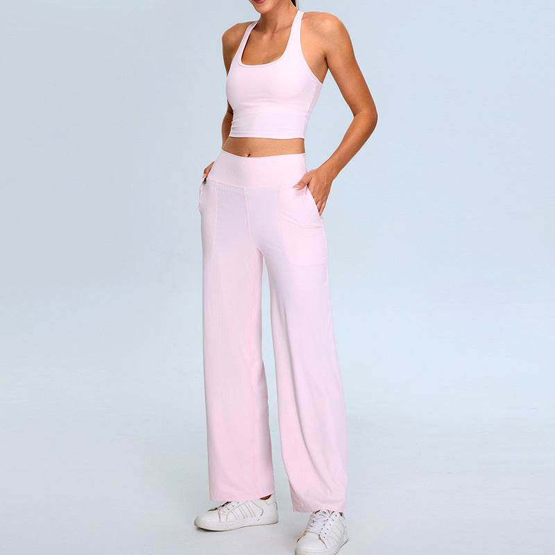 H-shaped Yoga Thread Leisure Sports Straight Yoga Workout Clothes Suit - Norellé