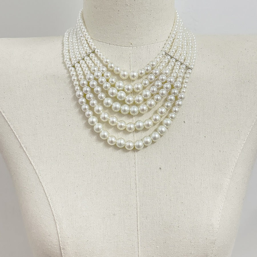 Heavy Industry Light Luxury High-grade Multi-layer Pearl Necklace - Norellé