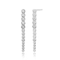 Fashion S925 Sterling Silver Zircon Stick Earrings - Norellé