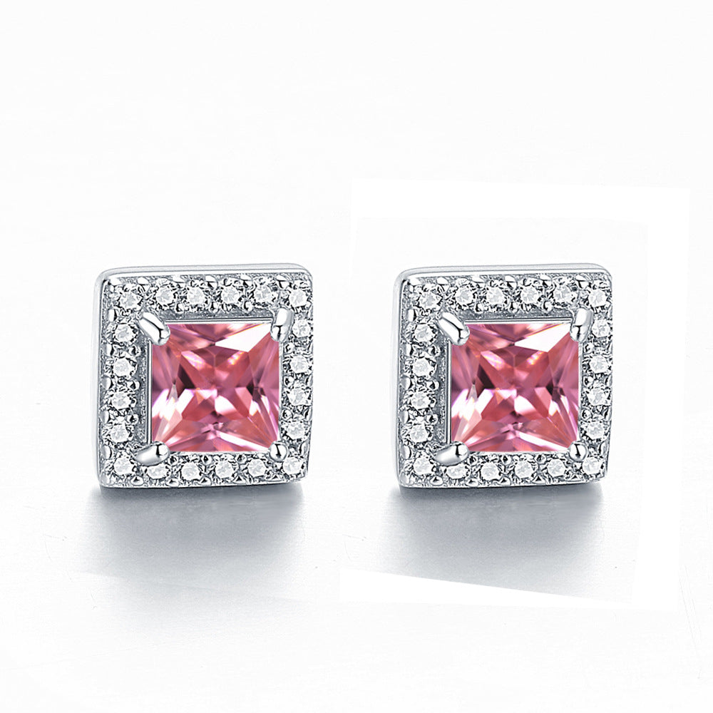 Inlaid Colored Gems Earrings S925 Sterling Silver Earrings - Norellé