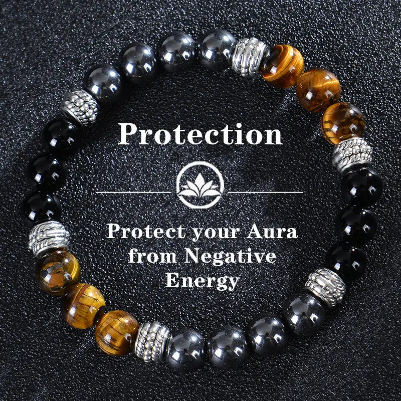 Simple And Versatile Natural Tigereye Magnet Bracelet - Norellé