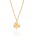 Hollow Personality Celtic Knot Clover Pendant Stainless Steel Necklace - Norellé