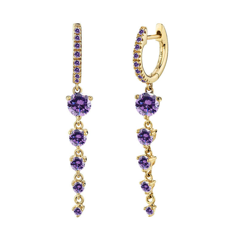 Geometric Personalized Long Earrings Women - Norellé