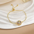 Simple Rotatable Flower Color-preserving Pure Copper Gold-plated Bracelet - Norellé