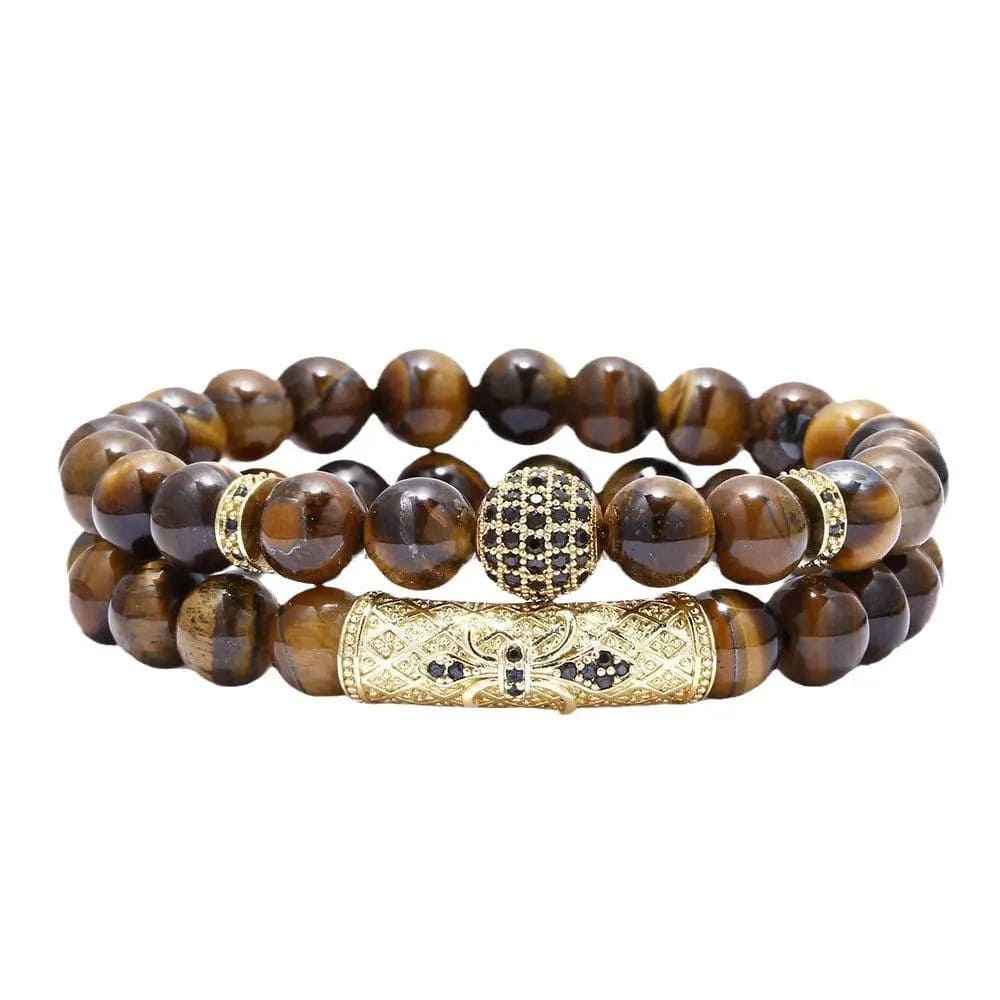 Tiger-Eye Bracelet Men's Versatile Accessories Niche High Sense Ornament Natural Stone Bracelet - Norellé