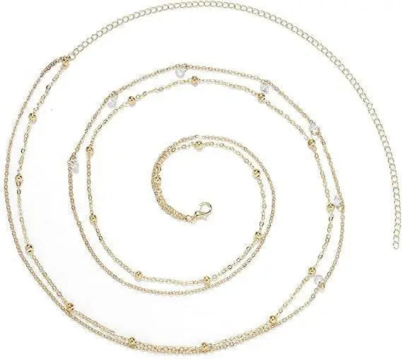 Women's Fashion Round Beads Chain Double-layer Waist Chain - Norellé