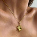 Creative Sun Vortex Necklace Simple Hollow Pendant - Norellé
