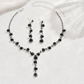 Fashion Crystal Necklace Ear Stud Bracelet Jewelry Accessories - Norellé