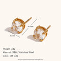 Bracelet Ornament Suit Stainless Steel Plated Zircon Chain Stitching Clip Necklace - Norellé