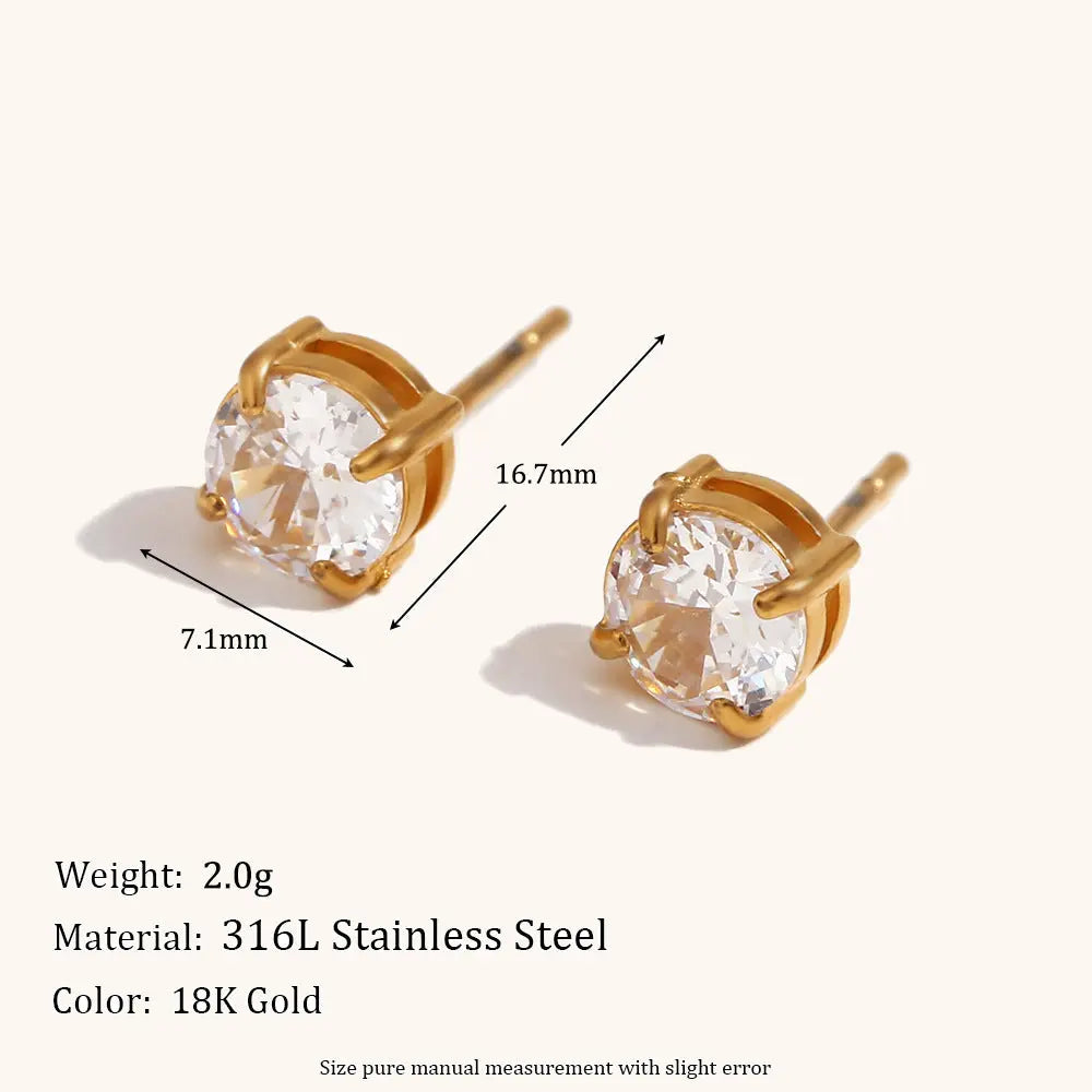 Bracelet Ornament Suit Stainless Steel Plated Zircon Chain Stitching Clip Necklace - Norellé