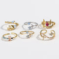 Triangle Diamond Small Blue Bouquet Ring - Norellé