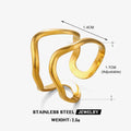 Personalized Line Design Popular Simplicity Style Stainless Steel Shaped Ring For Women - Norellé