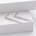 Fashion S925 Sterling Silver Zircon Stick Earrings - Norellé