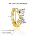 S925 Sterling Silver Light Luxury Inlaid Zircon Trendy Earrings - Norellé