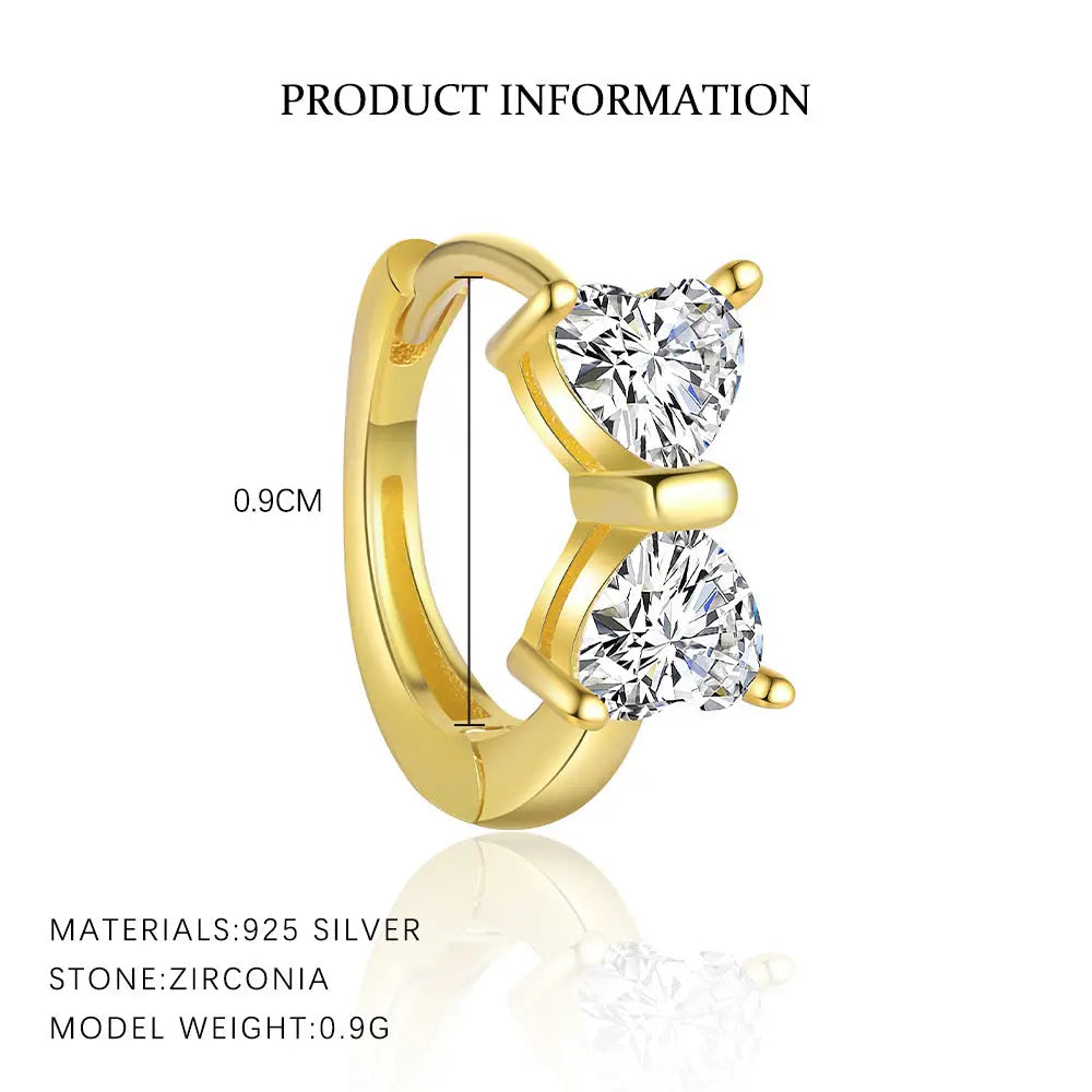 S925 Sterling Silver Light Luxury Inlaid Zircon Trendy Earrings - Norellé