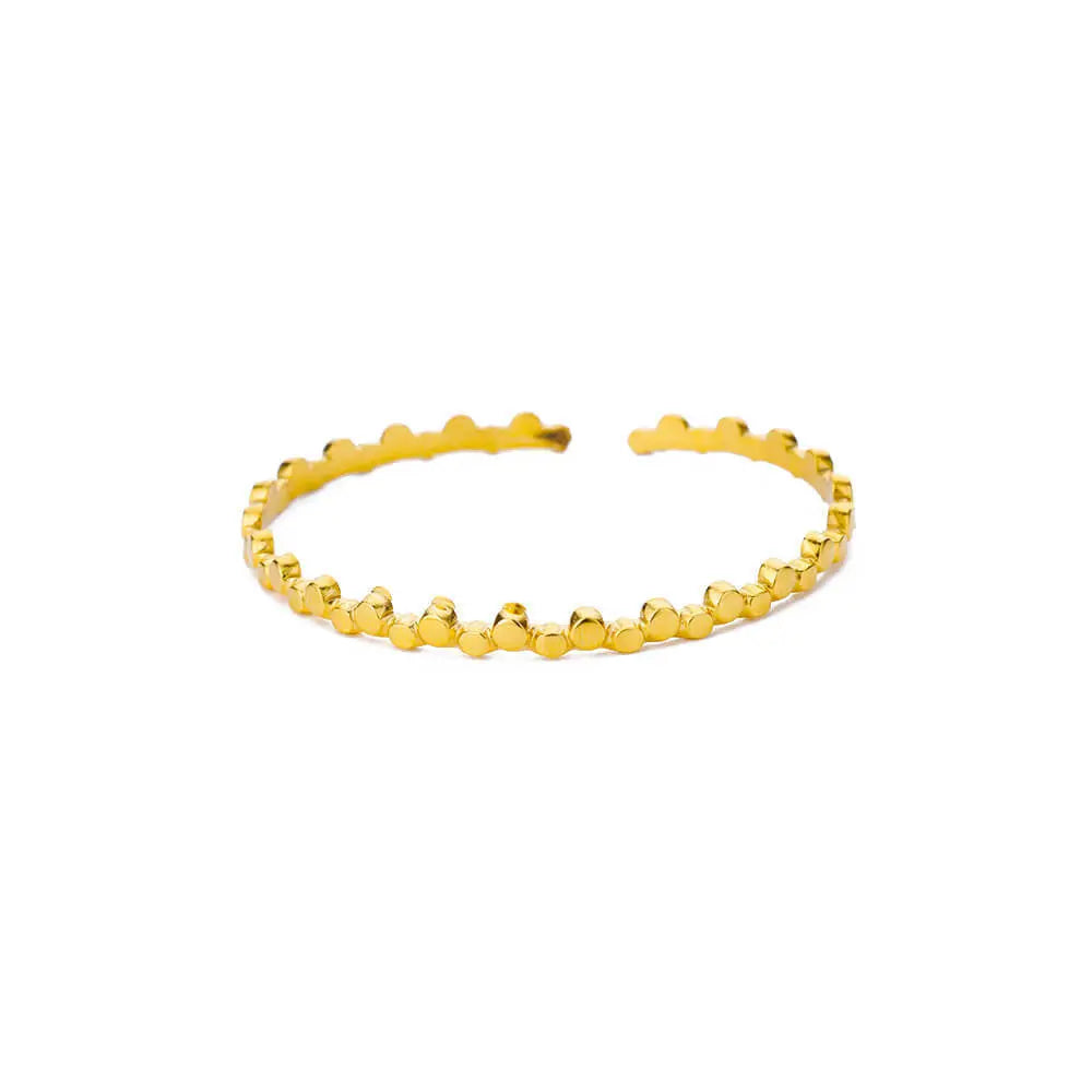 Simple Pleated Pattern Opening Bracelet Women - Norellé