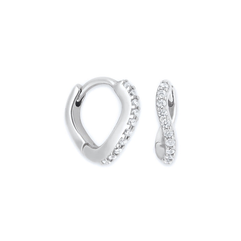 Sterling Silver Needle Advanced Curve Shape Ear Clip - Norellé