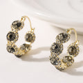 High-grade Gray Diamond Ring Ear Clip Earrings For Women - Norellé