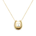 U-shaped Pearl French Titanium Steel Simple High Sense - Norellé