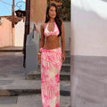 Seaside Beach Snake Pattern Print Holiday Suit - Norellé