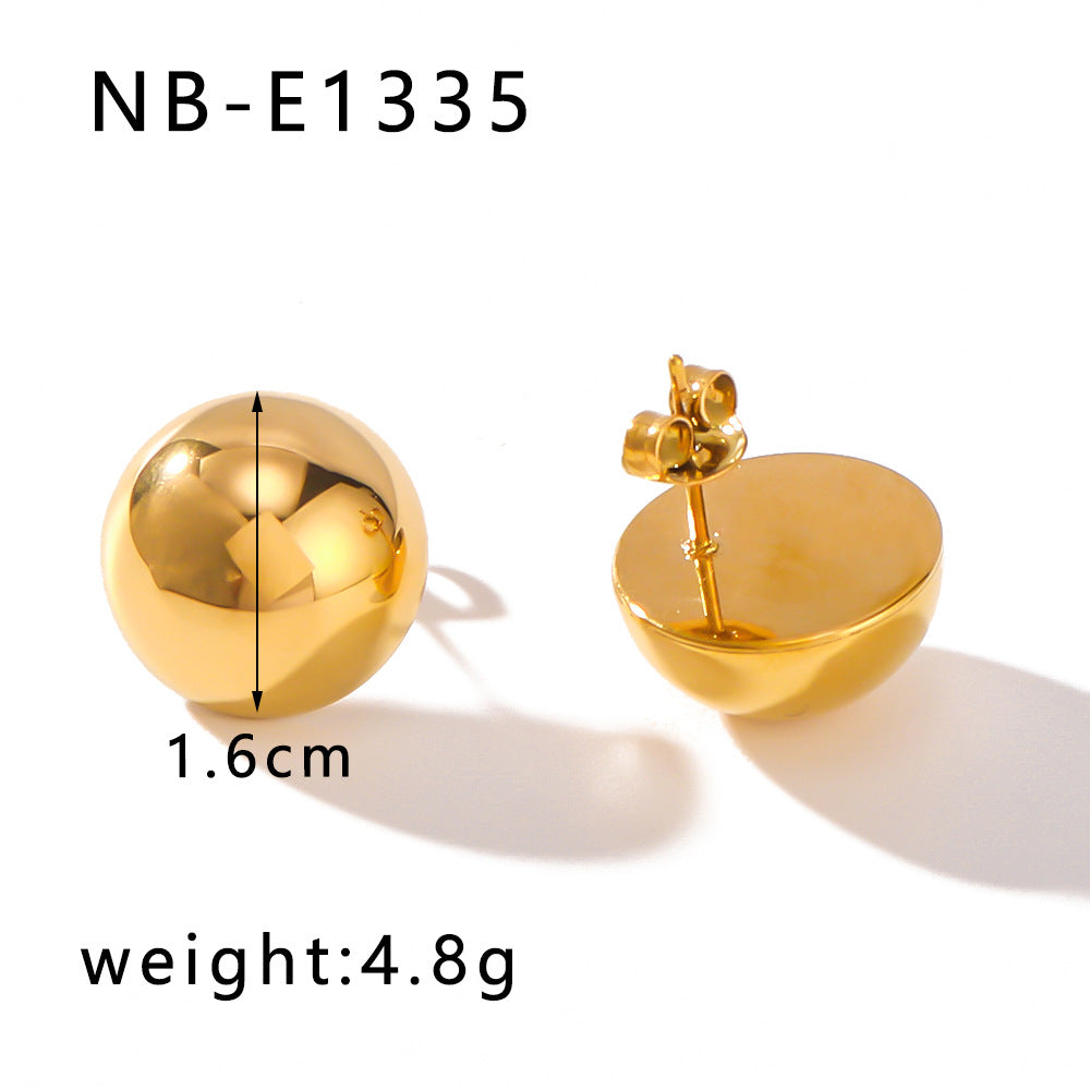 Trendy Simplicity Stainless Steel Plated Retro Temperament Elegant Earrings - Norellé