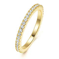 Fashion Special-interest Non-fading Single Row Full Rhinestone Zircon Ring For Women - Norellé