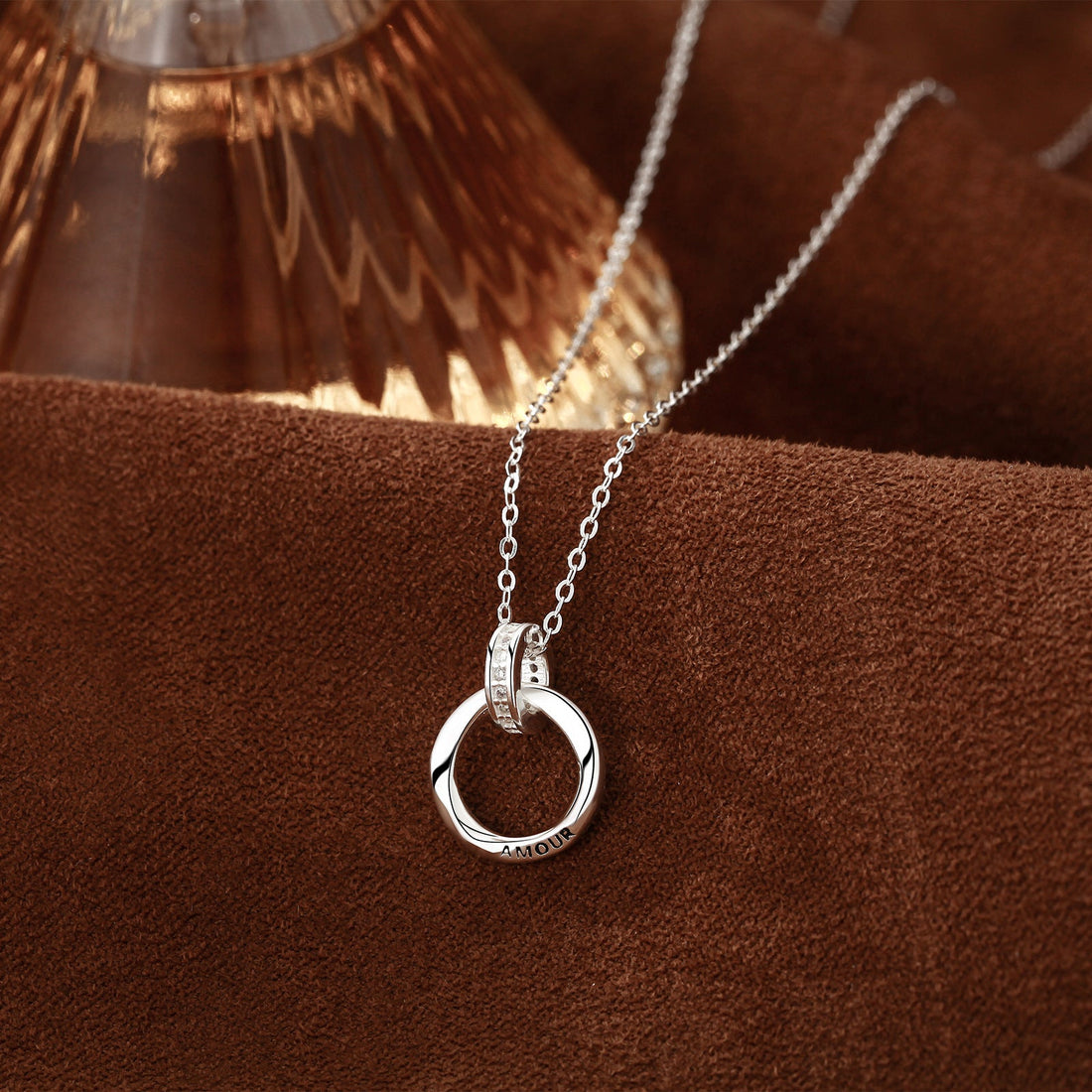 Mobius Ring Double Buckle Necklace For Women - Norellé
