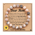 Zebra Sunflower Bracelet Natural Stone Bracelet - Norellé