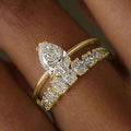 Drop-shaped Design Zircon Ring Fashionable And Exquisite - Norellé